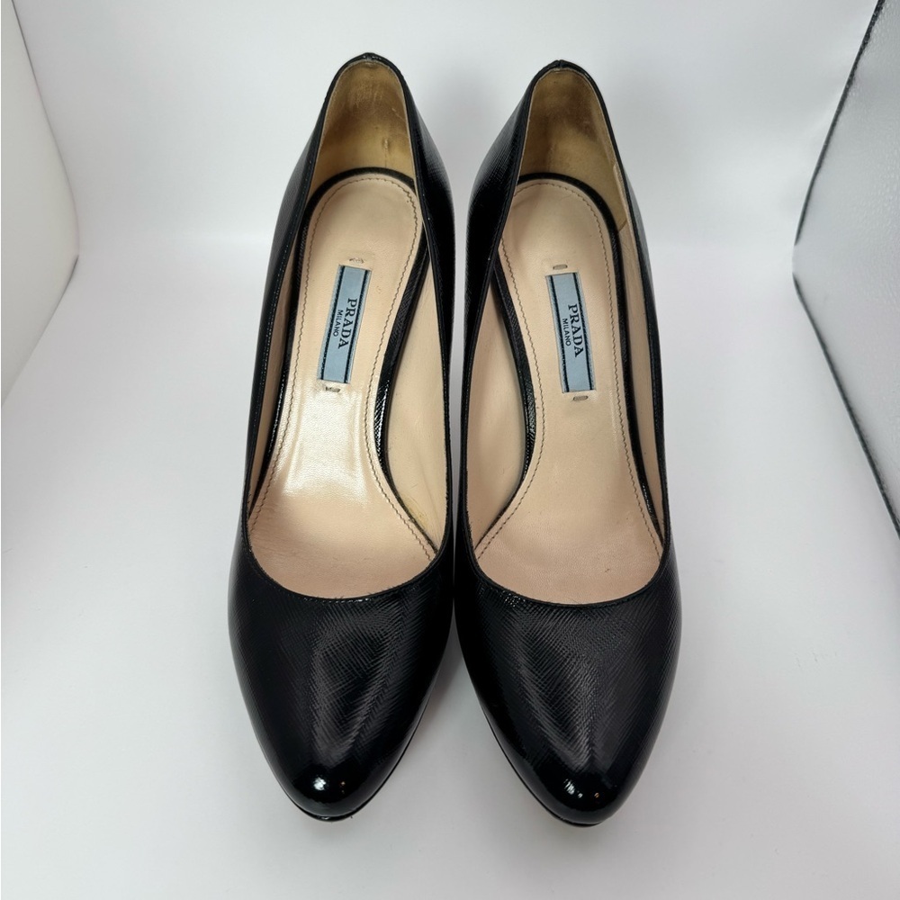 PRADA Black Patent Leather Heels – Size 37 - Picture 3 of 13